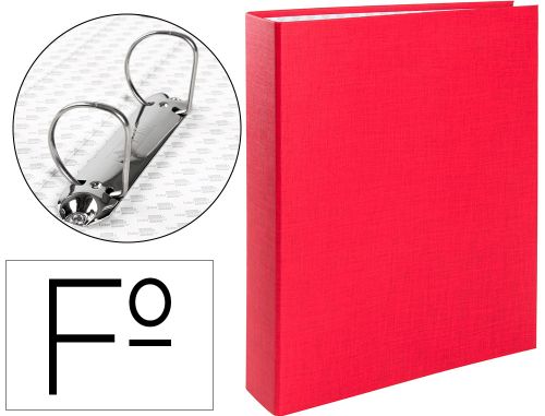 Capa liderpapel 2 aneis 40 mm cartao forrado paper folio vermelha , Liderpapel , 25307 , 8423473253070